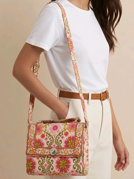 Vera Bradley Handbags - Vera Bradley Colorful Crossbody Bag 2010 Retired Print